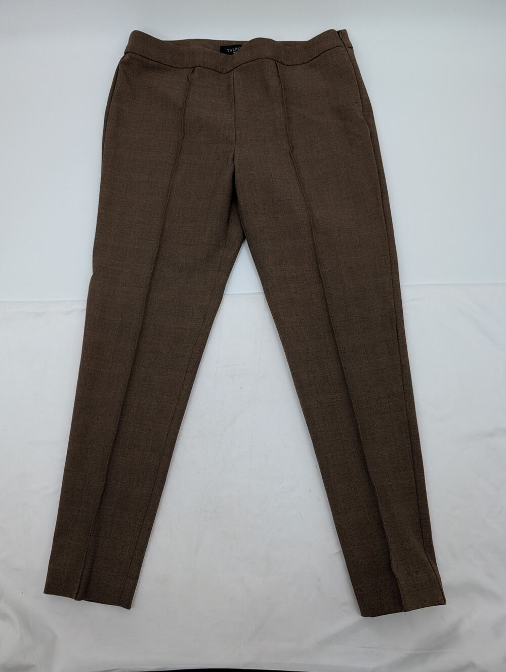 Talbots 10P Camel Brown Side Zip Pants Career Office Work Basic Staple Capsule